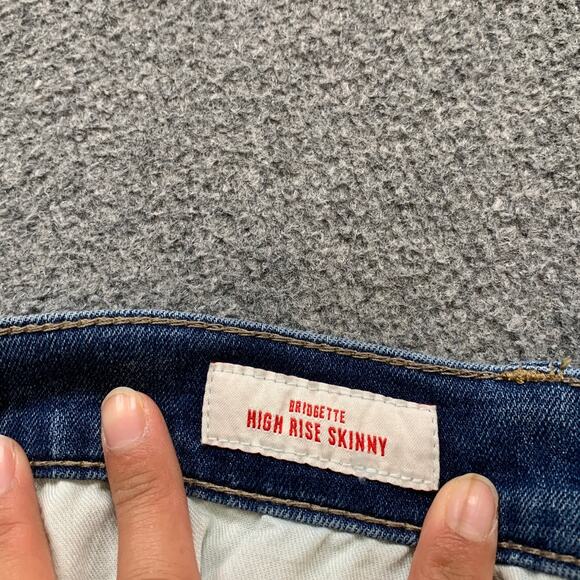 Lucky Brand Jeans Womens 6/28 Bridgette High Rise Skinny Distressed Shark Bite - Picture 7 of 12